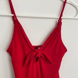 H&M Red Tie Body Suit